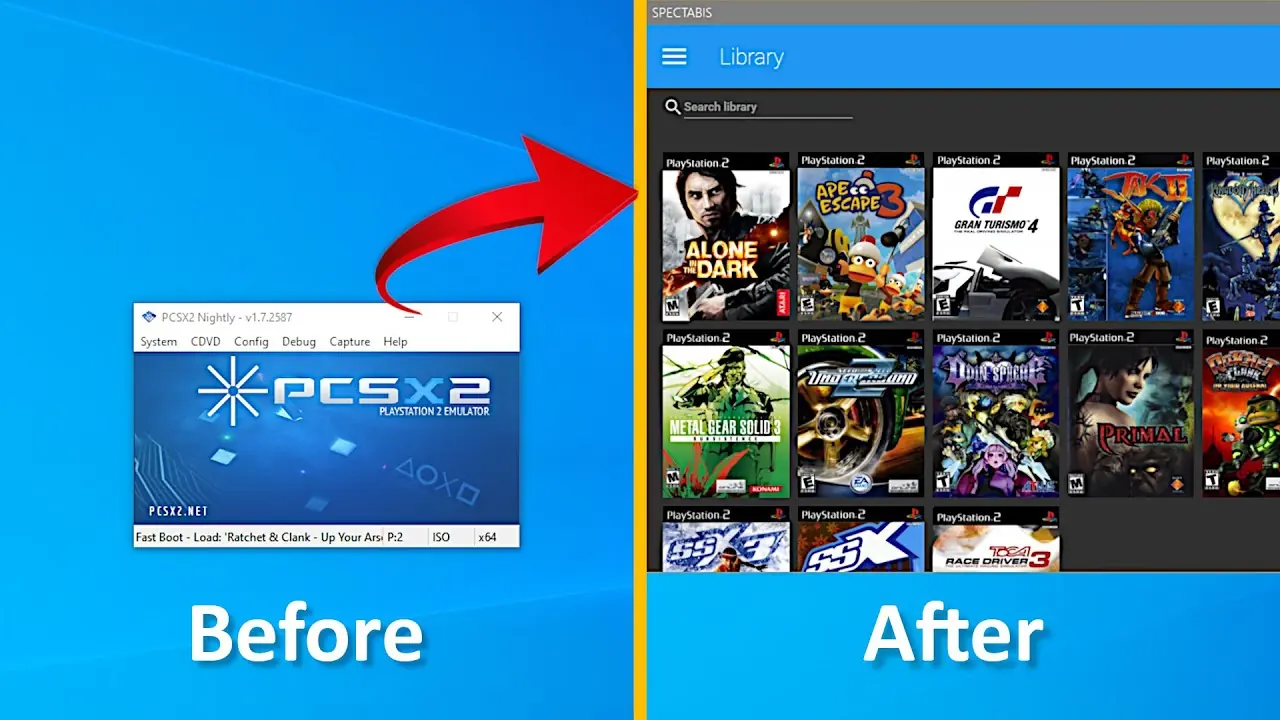 PCSX2- oder PS2-Emulationsbild